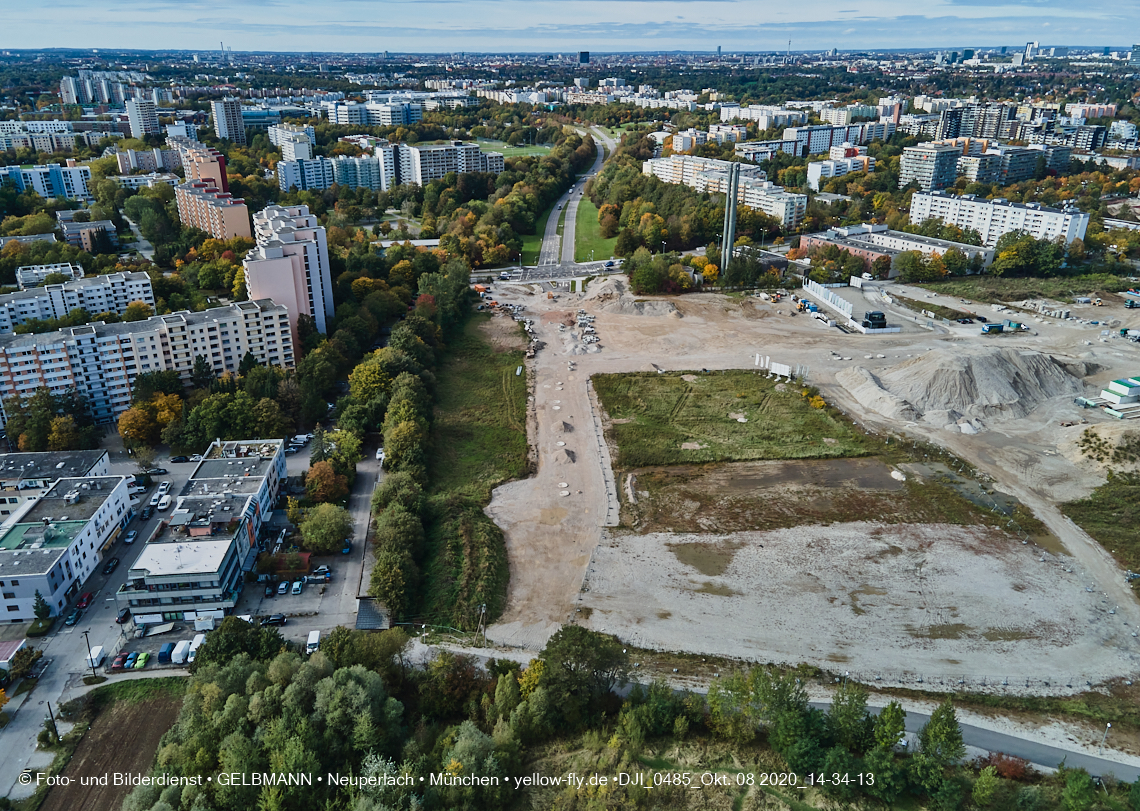 08.10.2020 - Baustelle Alexisquartier und Umgebung in Neuperlach